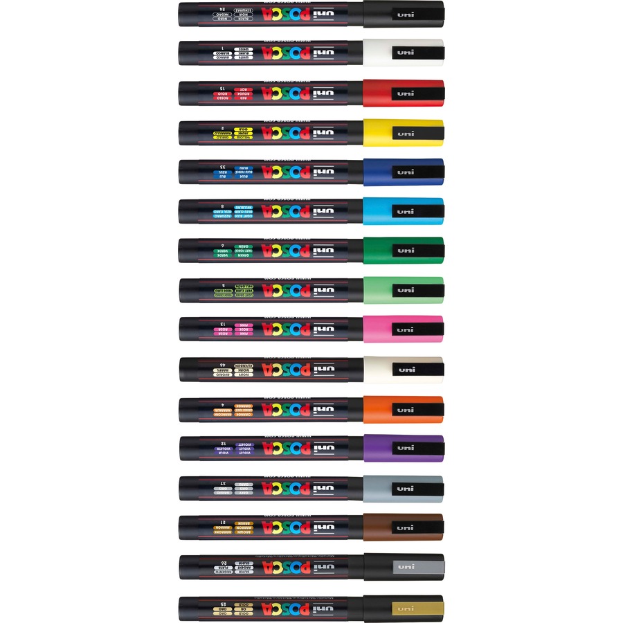 uni® Posca PC-3M Paint Markers - Fine Marker Point - Multicolor